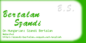 bertalan szandi business card